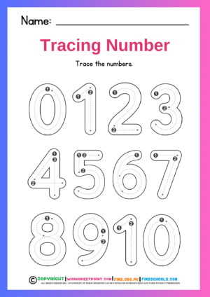 Number Tracing Worksheets