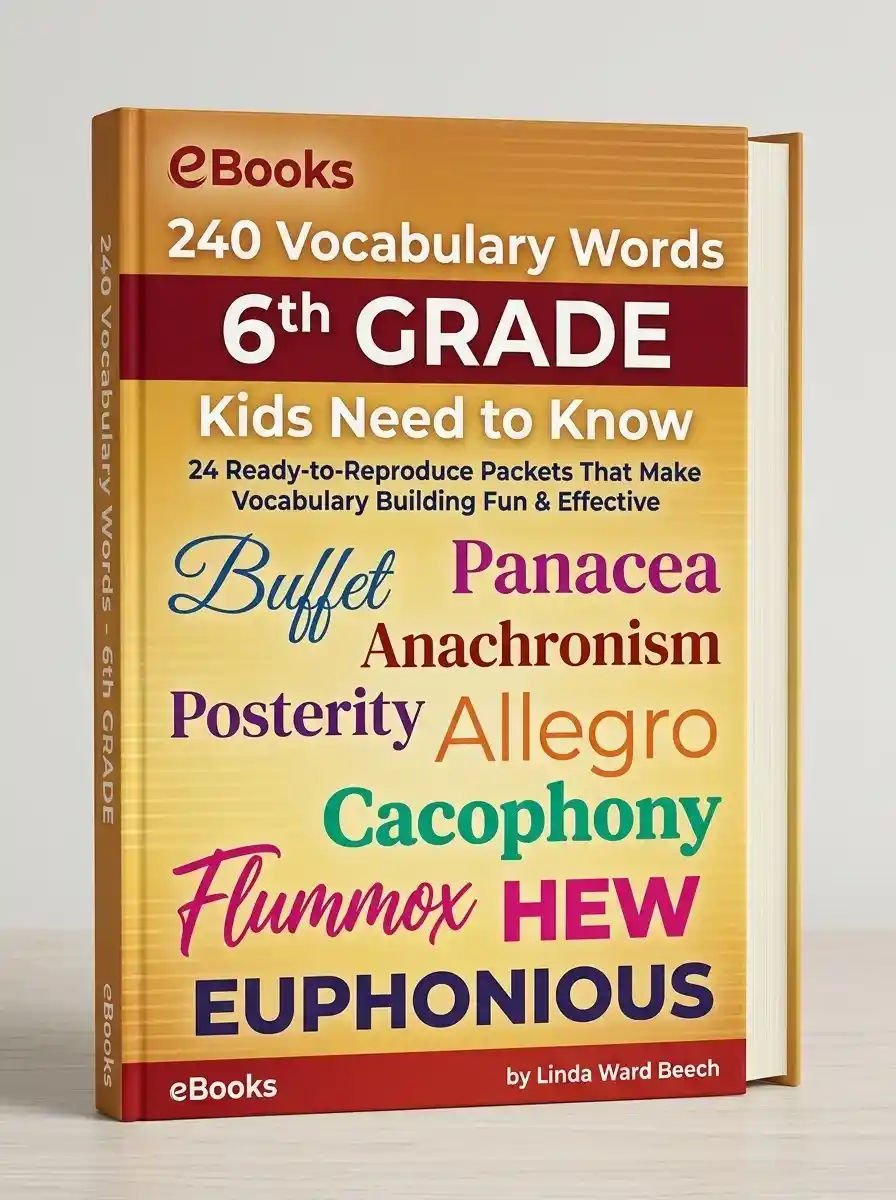 Scholastic – 240 Vocabulary words 6th Grade Kid…