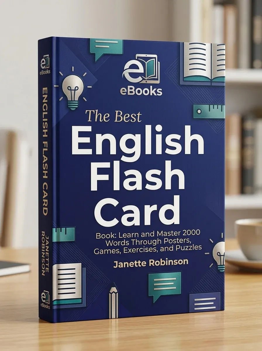 The Best English Flash Card Book Learn and Master 2000 Words Through Posters, Games, Exercises, and Puzzles